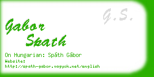 gabor spath business card