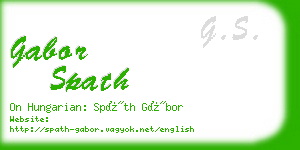 gabor spath business card
